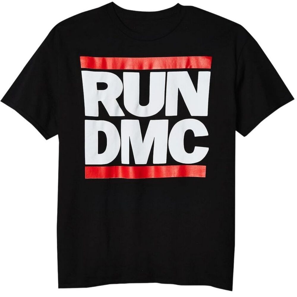 Run DMC Unisex Adult Logo T-Shirt / Black/Red/White